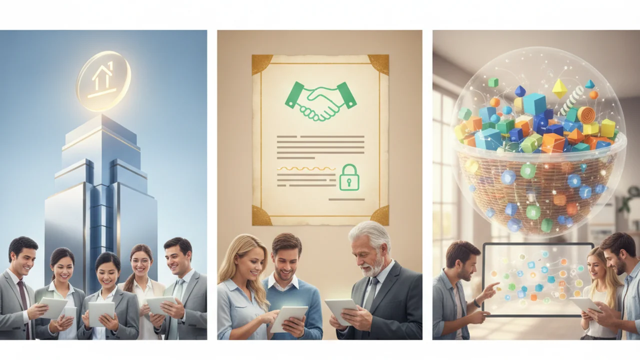 A clear visual contrasting three distinct financial instruments