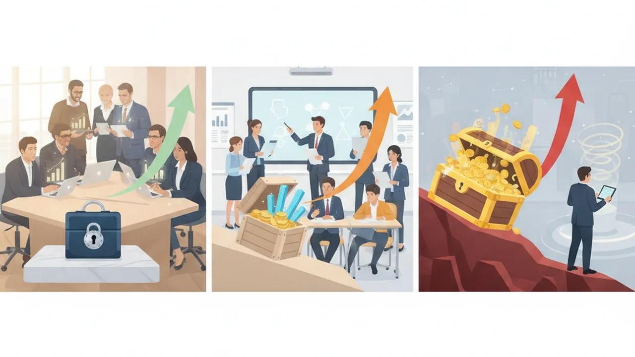 A visual spectrum or scale illustrating the risk-return tradeoff